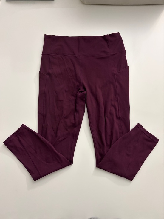 Fabletics Pants - Fabletics High Waisted Pure Luxe Burgundy Leggings with Side Pockets Size Large